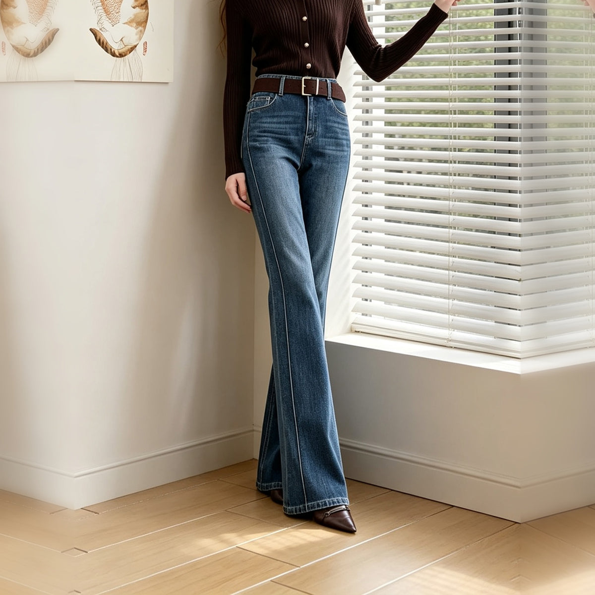 Light Wash High-Waist Wide Leg Jeans - image 3