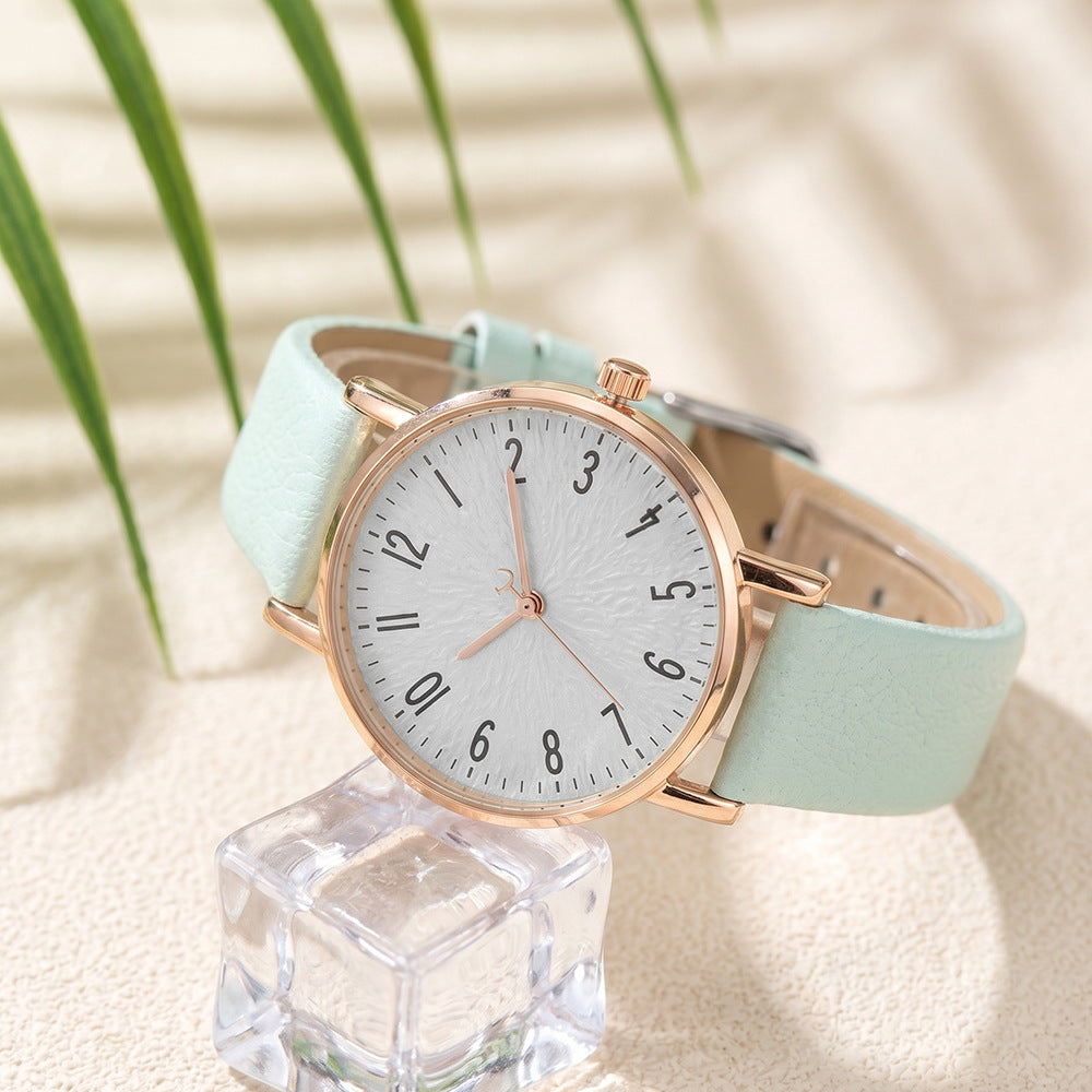 Casual Leather Strap Quartz Watch - image 9