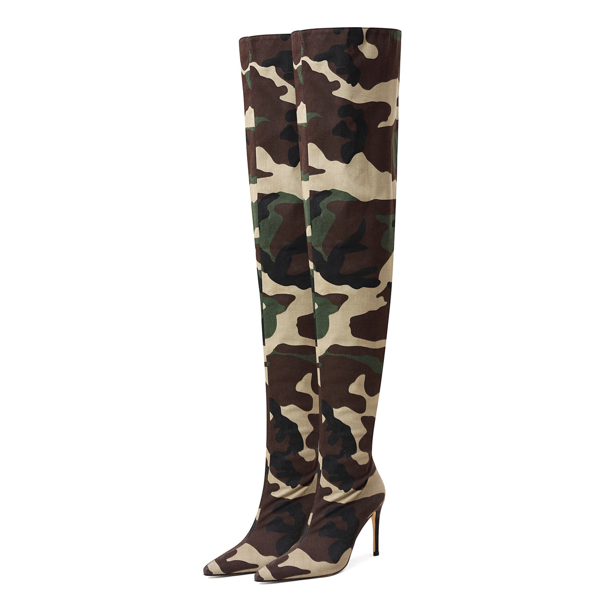 Pointed Toe Stiletto Slouchy Over-the-Knee Boots - image 8