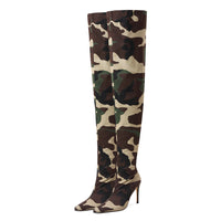 Pointed Toe Stiletto Slouchy Over-the-Knee Boots - image 8