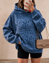 Women's Leopard Print Fleece-Lined Hoodie - image 9