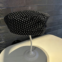 Dot Pattern Bow Tie Strap High-profile Appearance Level Sun Protection Baseball Cap - image 4