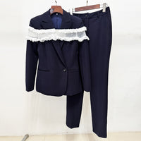 Mesh Panel Jacket and Pants Set - image 4