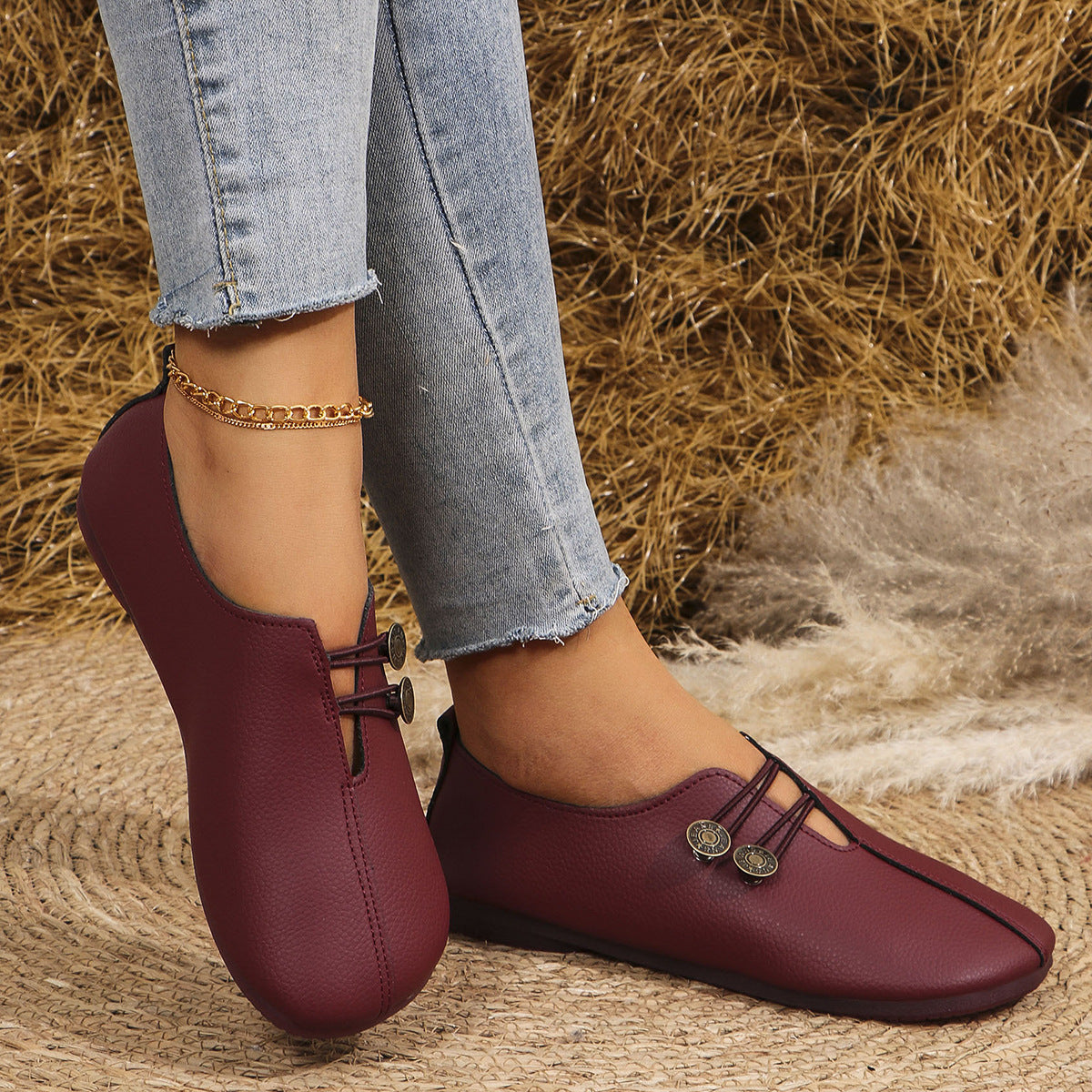 Ins Square Toe Slip-on Sandals Summer Fashion Soft Flat Shoes For Women - image 2