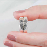 Custom Engraved Name Couple Rings - image 1