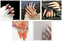 Long Ballet Press-On Nails with Drop Design - image 7