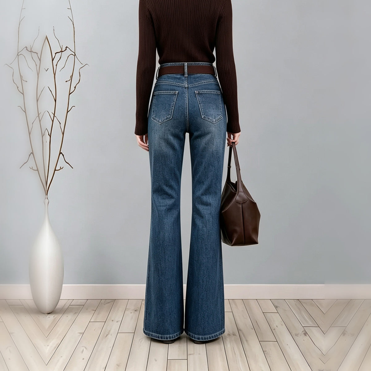Light Wash High-Waist Wide Leg Jeans - image 4