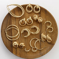 Gold Statement Earrings - image 1