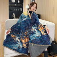 Artificial Cashmere Scarf Elegant Shawl Fashion High Sense - image 8