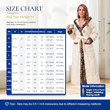 Women's Coral Fleece Long Robe Bathrobe, Jacquard Hearts - image 5
