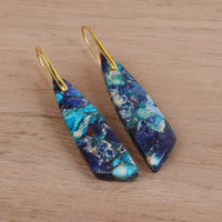 Mosaic Stone Drop Earrings - image 2
