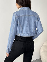 Women's Cropped Denim Jacket - image 7
