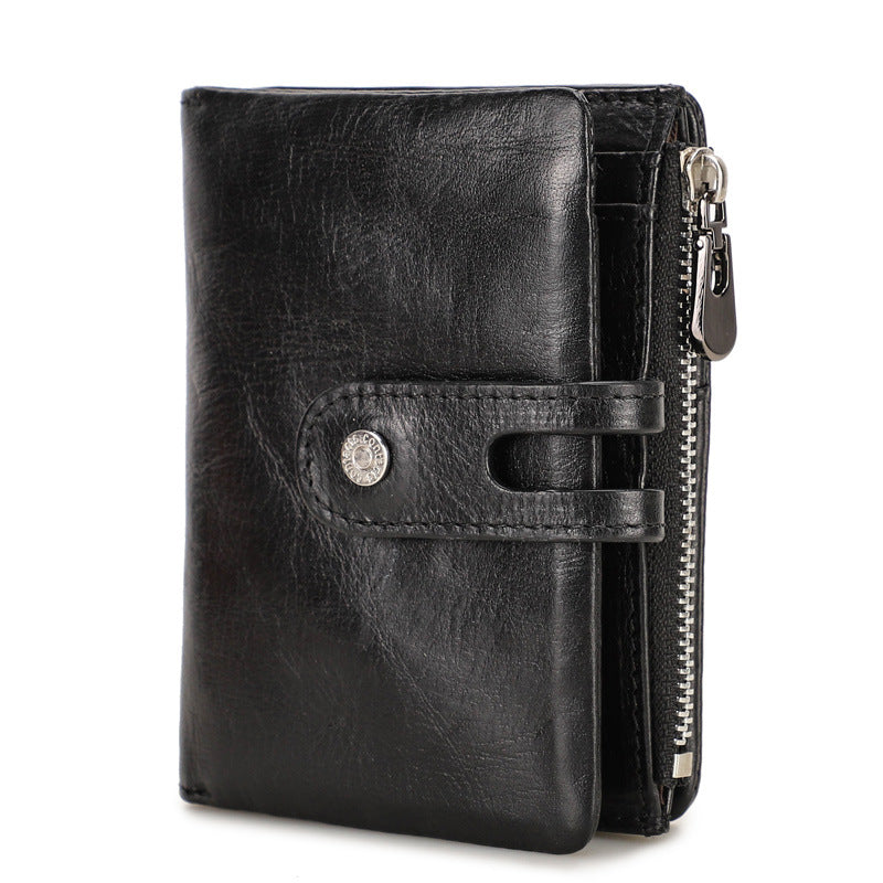 Genuine Leather RFID Wallet with Tracker Holder