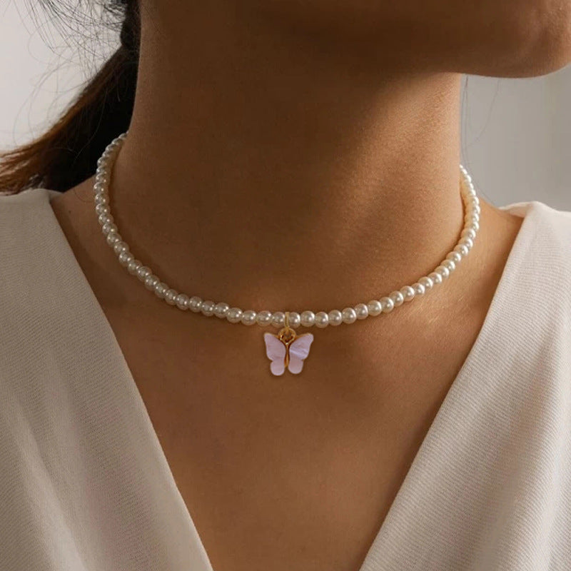 Gargantilla de Mariposa Perla - image 8