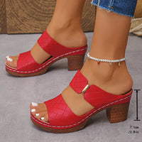 Sandalias acolchadas de tacón grueso sin talón - image 9