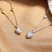 Collar con dije de corazón de cristal - image 3