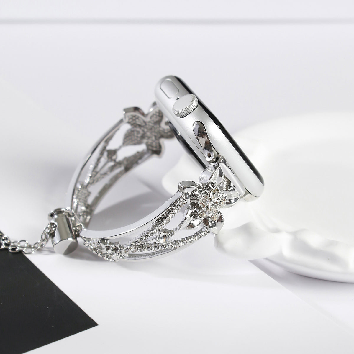 Starburst Rhinestone Watch Chain Band - image 3