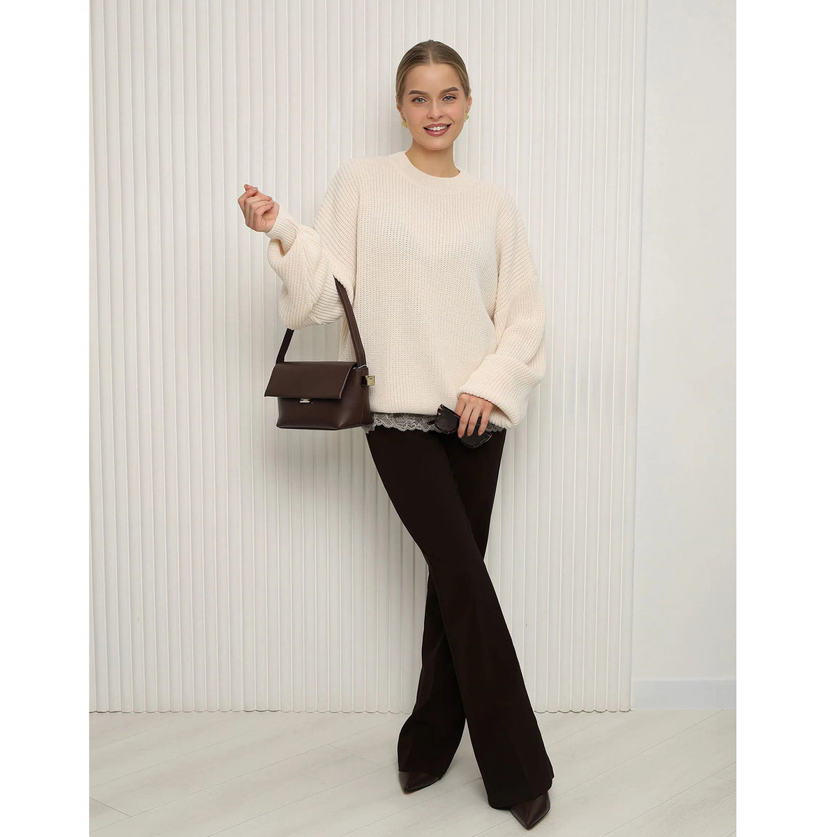 Loose Fit Pullover Knit Sweater - image 12