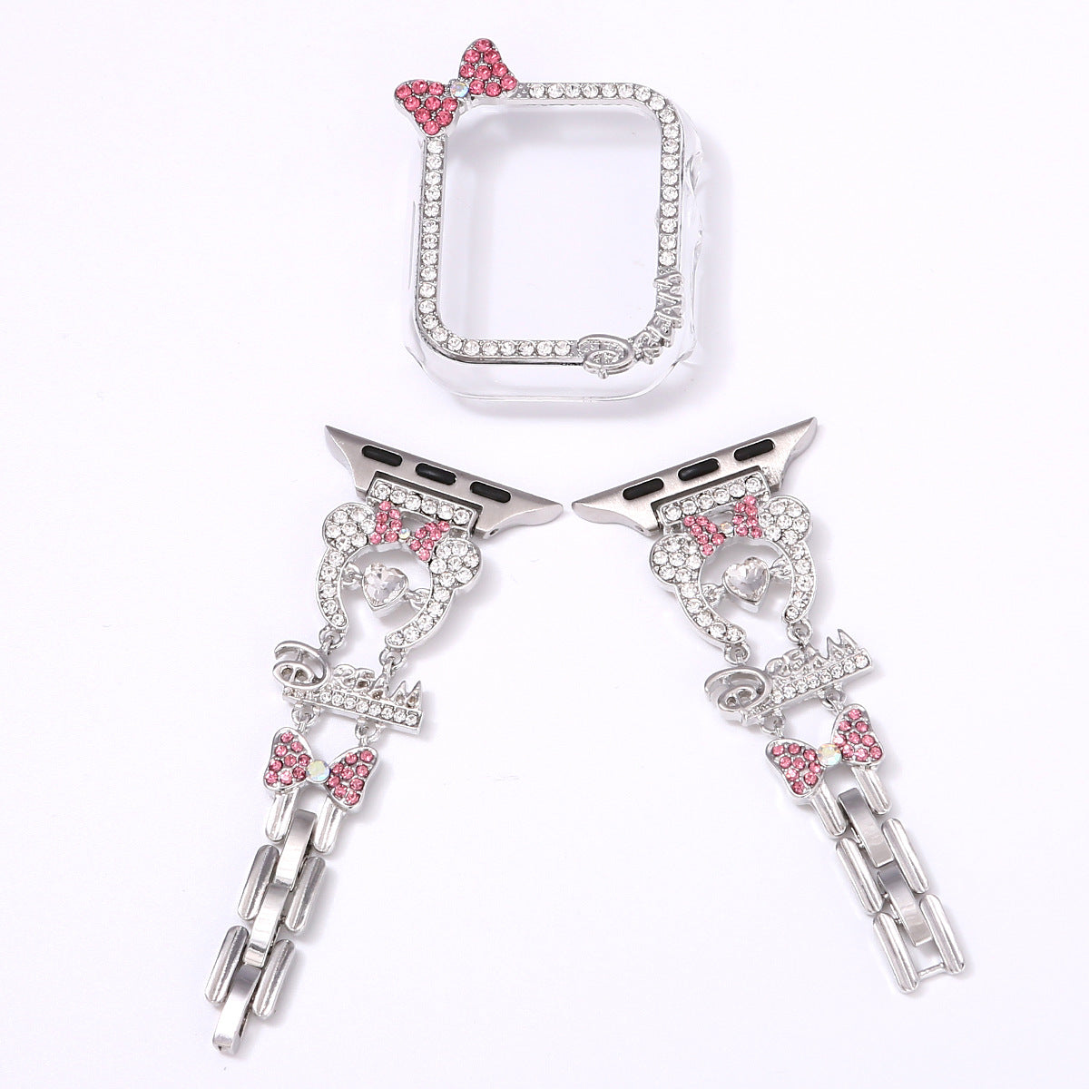 Hearts Rhinestone Metal Band Compatible with Apple Watch - image 5