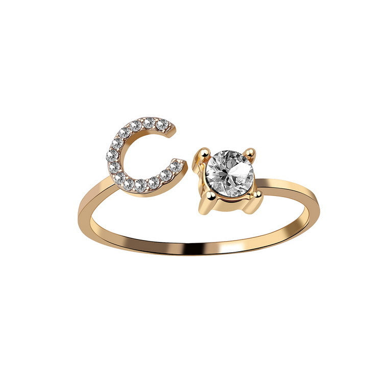 Adjustable Initial Letter Ring - image 10