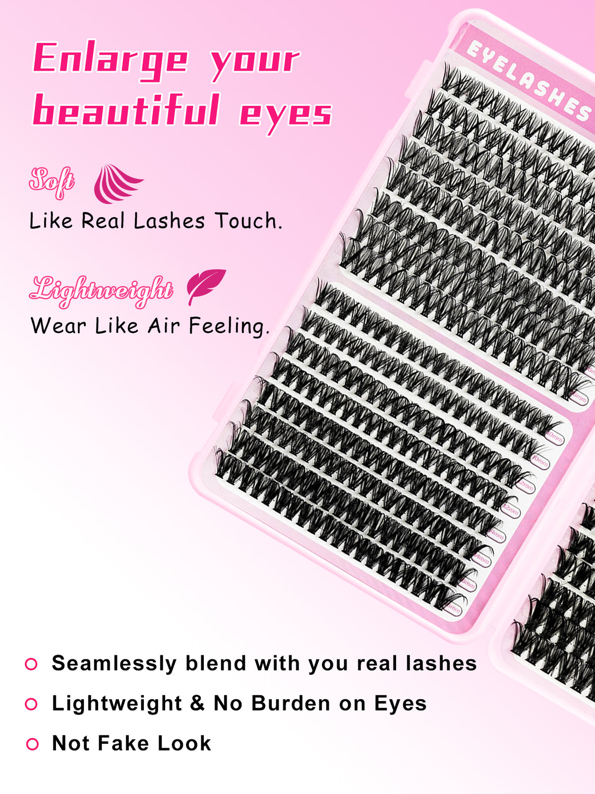 3D False Eyelashes, Multi-layered, Realistic, Soft And Comfortable, Natural Nude Makeup - image 4