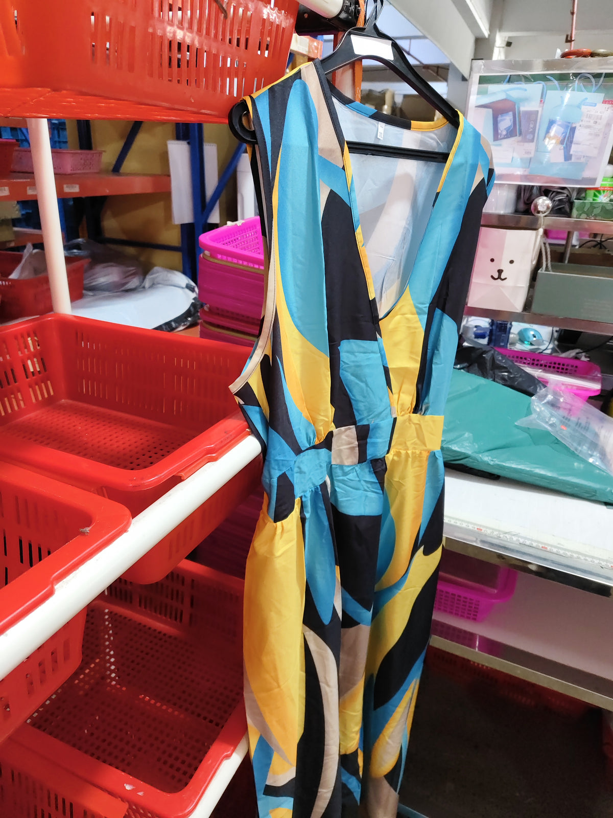 Women's Floral Print Deep V-Neck Sleeveless Wrap Maxi Dress with Cinched Waist - image 8
