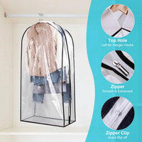 Paquete de 5 fundas transparentes para colgar ropa - image 5