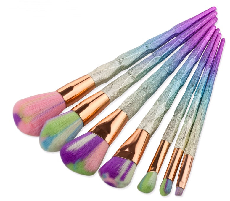 7-Piece Diamond Handle Makeup Brush Set - image 5