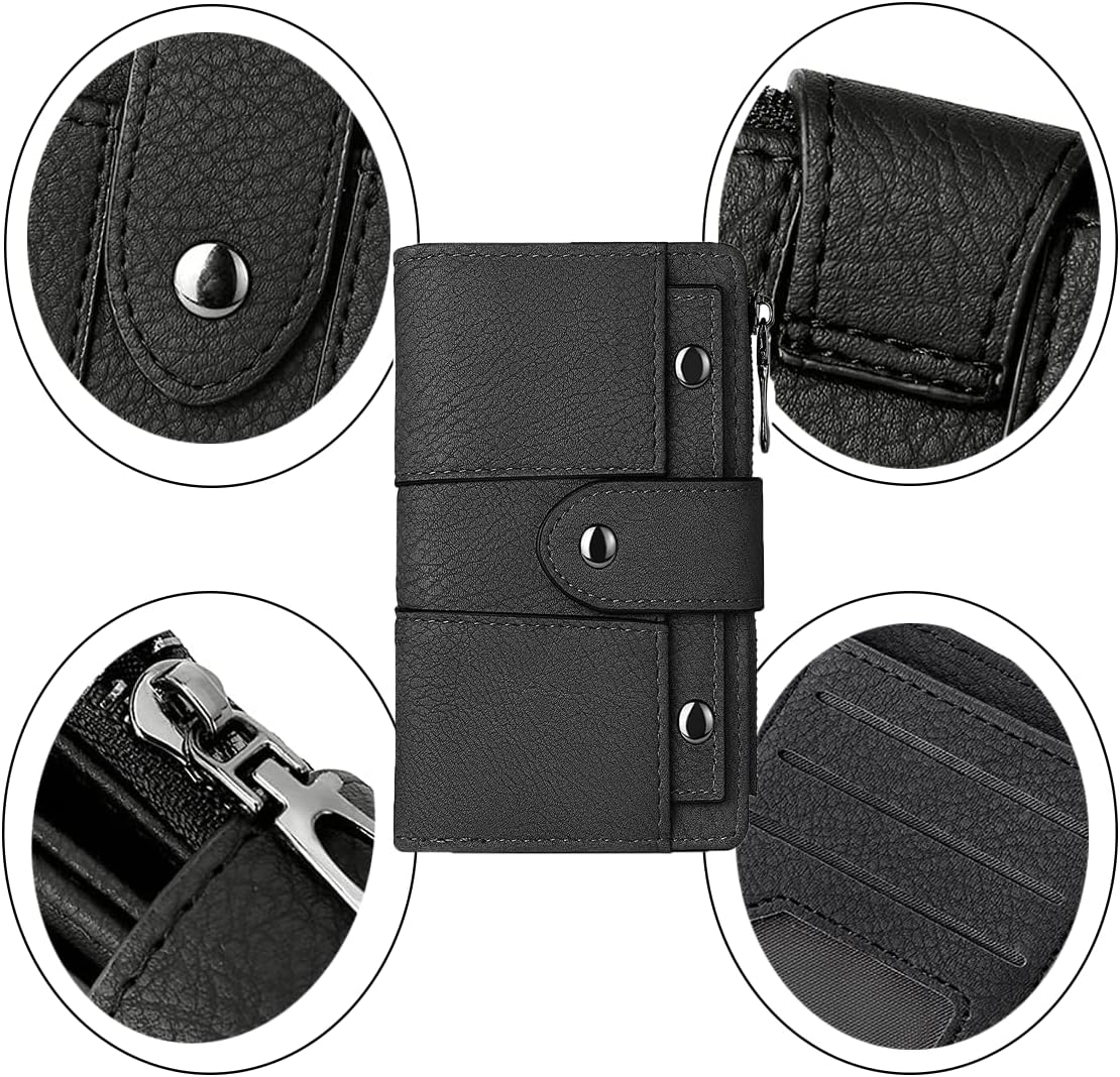 Women's Small Bifold Wallet with Snap Closure, Slim Card Holder with ID Window - image 7