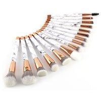 11-Piece Marble Makeup Brush Set - image 1