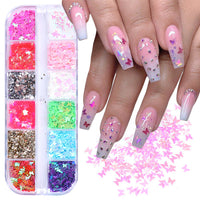 Iridescent Butterfly Sequin Nail Decorations - image 7