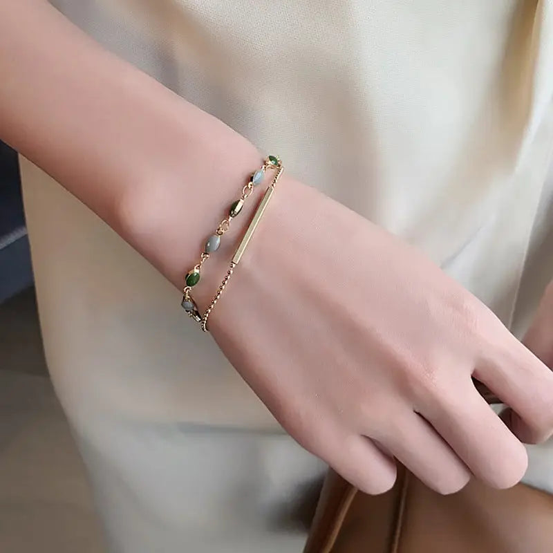 Pulsera delicada bañada en oro - image 3