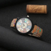 Reloj de cuarzo con correa de piel vintage - image 8