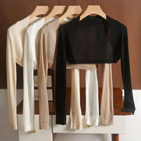 Shawl Outer Match Women's Summer Sun Protection Cardigan Short Ice Silk Knitted Air Conditioning Shirt - image 1