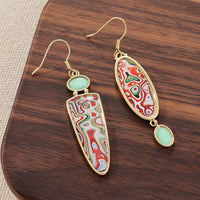 Asymmetric Abstract Drop Earrings - image 1
