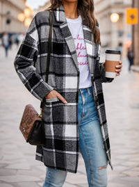 Women's Casual Hooded Plaid Jacket - image 4