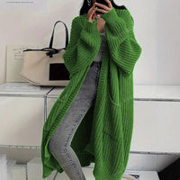 Women's Oversized Chunky Knit Long Cardigan with Pockets - image 1