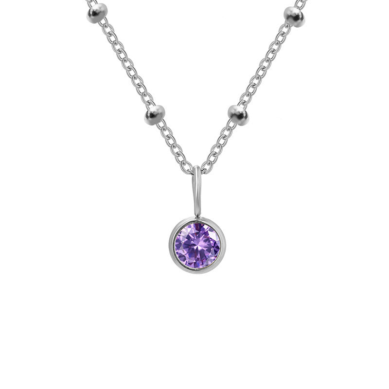 Stainless Steel Birthstone Necklace - image 7