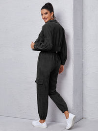 Flap Detail Jacket With Tie Front Cargo Pants - image 4