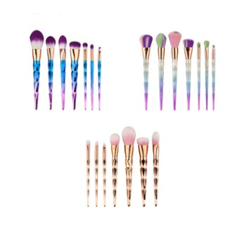 7-Piece Diamond Handle Makeup Brush Set - image 2