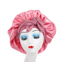 Satin Sleep Bonnet With Bow Knot, Elastic Wide Band Night Cap, Silk Like Satin Hair Bonnet For Women - image 10