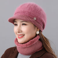 Rabbit Fur Knitted Woolen Cap Women's Autumn Versatile Winter Warm Beanie Hat - image 7