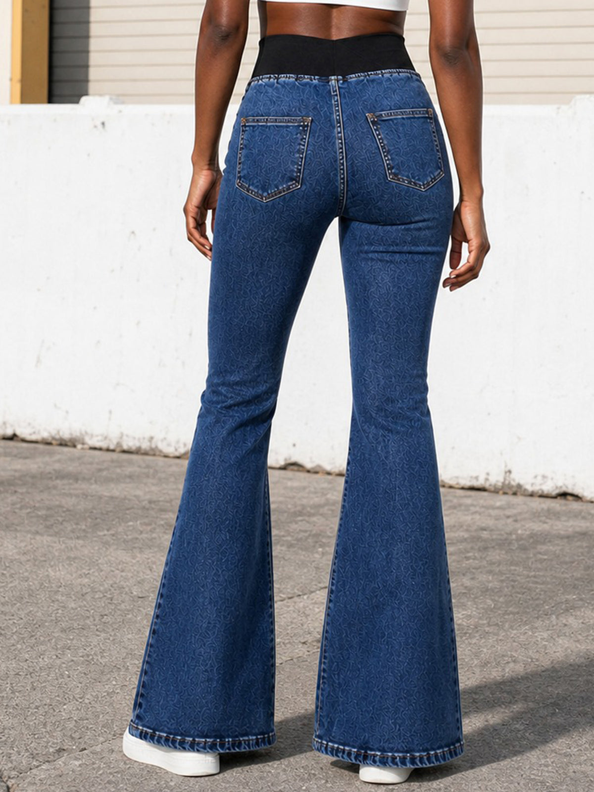 Women's Mid Rise Stretch Waist Flare Jeans - image 2