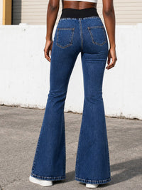 Women's Mid Rise Stretch Waist Flare Jeans - image 2