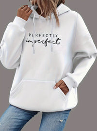 Letter Print Kangaroo Pocket Hoodie - image 2