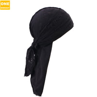 Retro Distressed Denim Ribbon Hat - image 9
