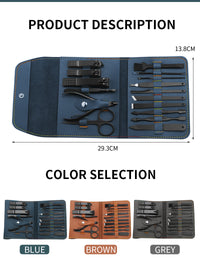 16-Piece Manicure Pedicure Kit with Case - image 2