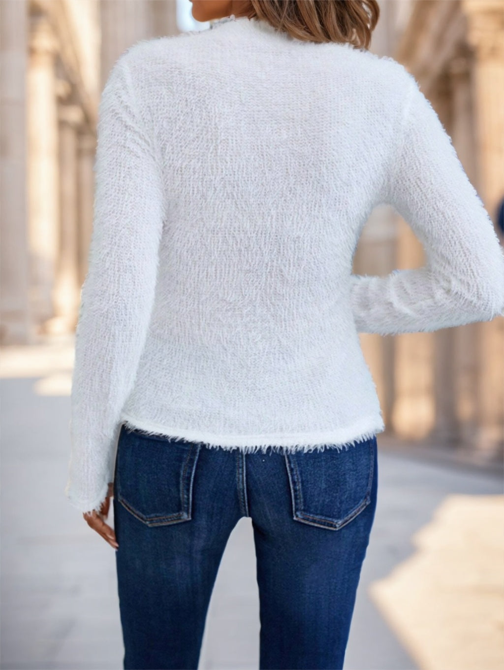 Ribbed Long Sleeve Basic Top - image 5