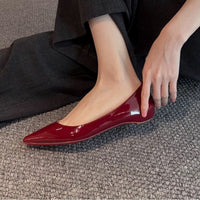 Pointed Toe Soft Leather Low Cut Pumps - image 4