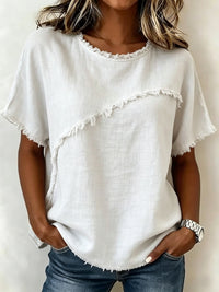 Women's Round-Neck Casual Loose Short-Sleeve Top - image 8